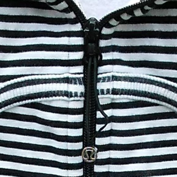 Lululemon black striped full zip hoodie - Picture 6 of 7